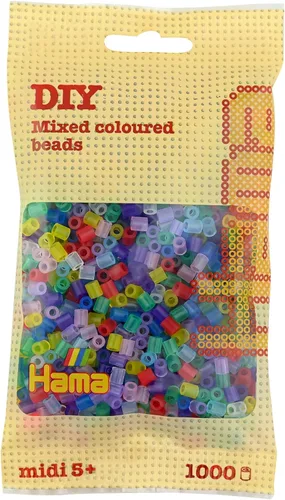 Miniatura 11 de Hama Bolsa de cuentas Aproximadamente 1000 cuentas de fusibles midi Decoración de mosaicos para artes y manualidades para niños creativos a