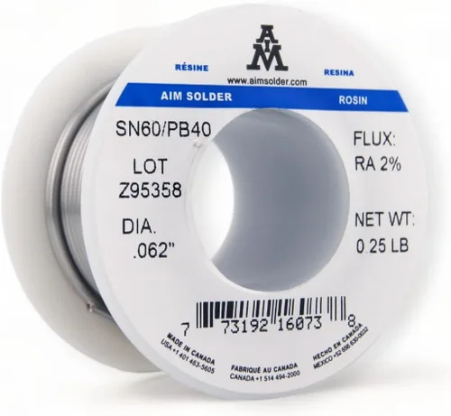 Miniatura 7 de AIM Soldera 60-40 Alambre de Soldadura con Núcleo de Resina de Estaño y Plomo para Soldadura Eléctrica 0.032pulgadas, 1lb (0.8mm / 454g)