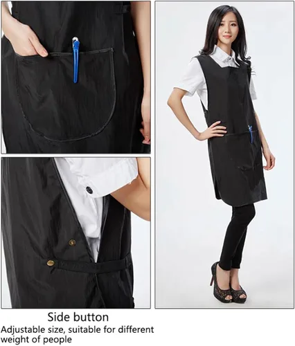 Miniatura 7 de Surrui Peluquero estilista smocks delantal salón peluquería peluquero Cabo chefs camareros sin mangas ropa de trabajo chaleco