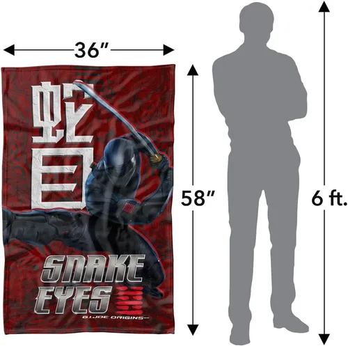 Miniatura 4 de LOGOVISION Snake Eyes: G.I. Joe Origins - Manta de forro polar (36 x 58 pulgadas)