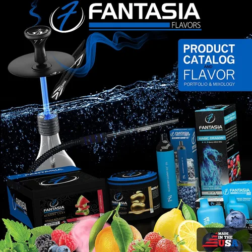 Miniatura 2 de Fantasia Cachimba sin nicotina, sabor a cachimba shisha, lata de 8.82 oz, sin tabaco, sin nicotina, neblina púrpura (uva real)