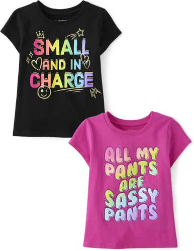 Miniatura 39 de The Children's Place Camisetas estampadas de manga corta para bebés y niñas pequeñas, con diseño de unicornios y mariposas, a la moda, paquete de 3