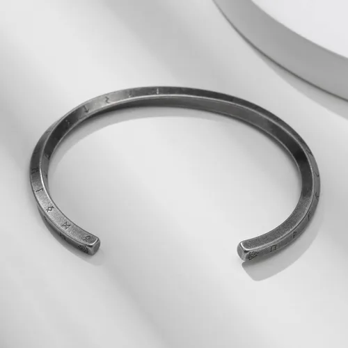 Miniatura 6 de VNOX Regalos de joyería vikinga nórdico para hombre y mujer, brazalete nórdico vikingo nórdico 24 runas del alfabeto, pulsera de mobius torcido
