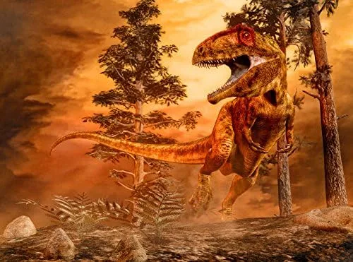 Póster de caza Giganotosaurus por Philip BrownlowStocktrek Images (17 x 11)