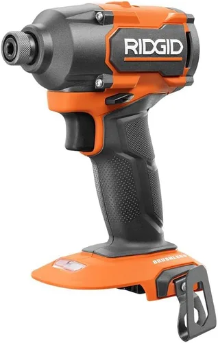 Ridgid Destornillador de impacto de 18 V sin escobillas de 3 velocidades de 1/4 pulgadas (solo herramienta, empaquetado a granel)