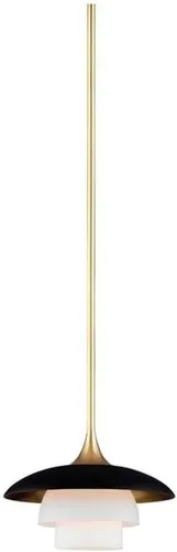 Hudson Valley Lighting 1010-AGB Barron 1 Light Colgante Latón Envejecido, Negro