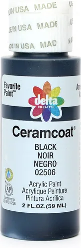 Delta Creative Ceramcoat - Pintura acrílica en varios colores (2 onzas), 2506, negro
