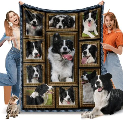Miniatura 14 de Border Collie - Manta para niños, regalos para los amantes de los perros, 40 x 50 pulgadas, mantas para niños pequeños y bebés para sofá, cama