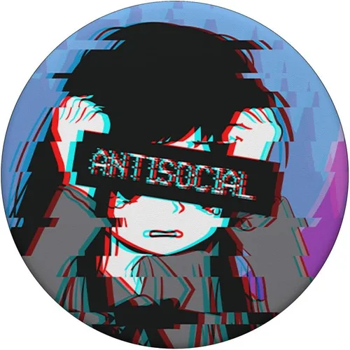 Miniatura 3 de Antisocial - PopSockets para niña japonesa con diseño de ondas de vapor