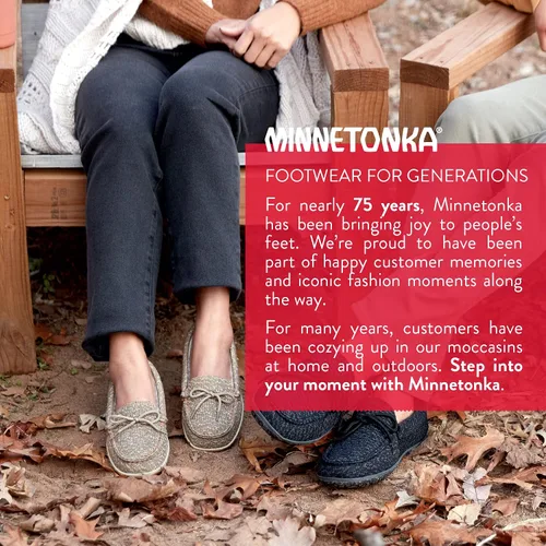 Miniatura 8 de Minnetonka - Pantuflas con suela rígida y forro de pelo para hombre