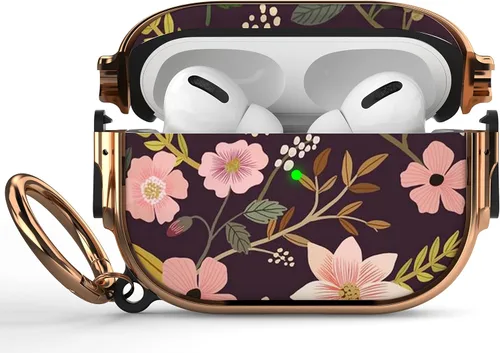 Miniatura 28 de Maxjoy Funda para AirPods 3 con cerradura, bonita funda protectora rígida para AirPod 3 de tercera generación para mujeres y hombres con llavero
