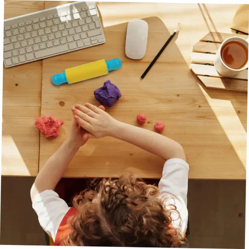 Miniatura 3 de 4 rodillos de arcilla para niños, rodillo de plastilina de colores surtidos, herramientas seguras para manualidades para niños mayores de 3 años