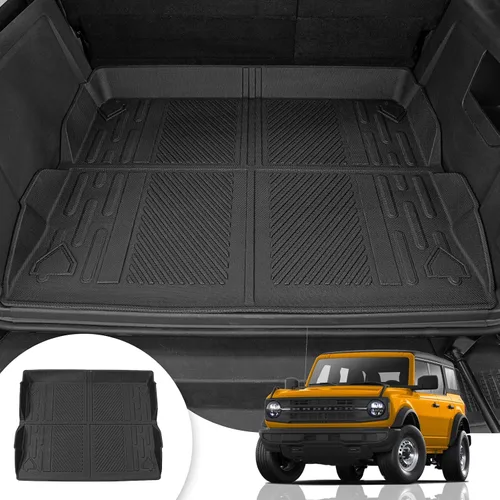 Miniatura 7 de Tapete de carga compatible con Ford Bronco 2021, 2022, 2023, 2024, 2025, protector de asiento trasero, forro de carga para maletero y accesorios