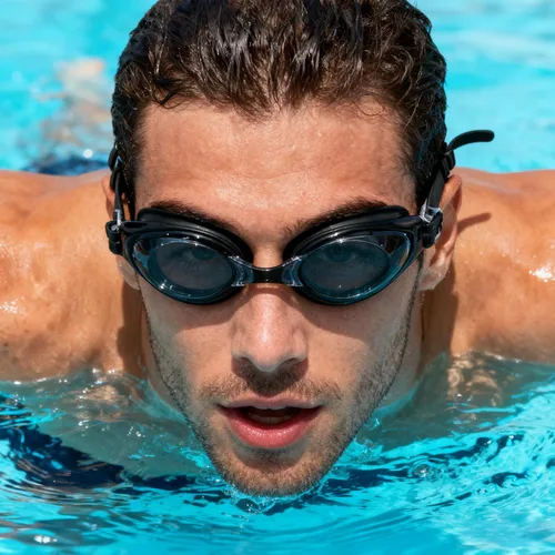 Miniatura 7 de Gafas de natación para hombres y mujeres, ajuste profesional y cómodo, gafas de natación unisex para adultos, antivaho y a prueba de fugas Azul