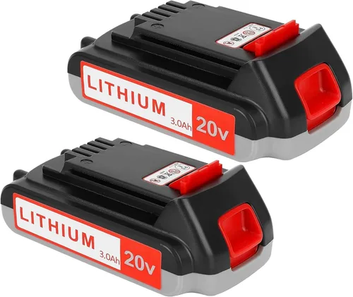 Totoplus Batería de repuesto para Black and Decker: Baterías de 3.0Ah 20 voltios compatibles con herramientas eléctricas inalámbricas LBXR20