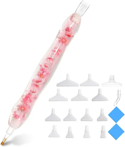 Miniatura 14 de Praise V Do Kit de herramientas de taladro de pintura de diamante 5D con flores, para adultos, con puntas de bolígrafo, selector de gemas para arte