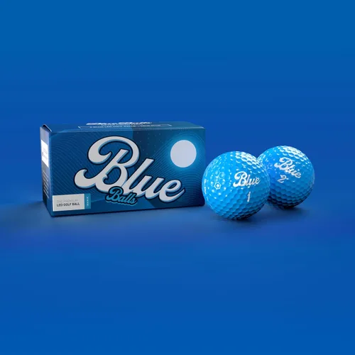 Miniatura 6 de Blue Balls Pelotas de golf con luz LED de alta calidad, brillan en la oscuridad, golf nocturno, regalo divertido, despedida de soltero