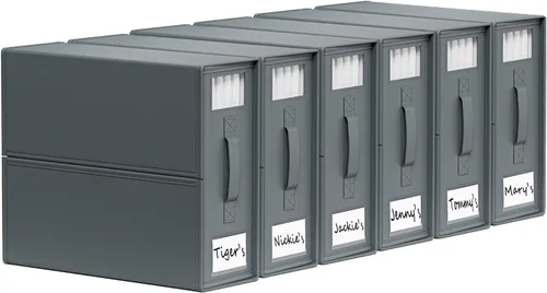 Miniatura 17 de SheetCube Organizadores de Sábanas para Cama y Almacenamiento Paquete de 6, Organizador de Armario de Ropa Blanca Plegable con Ventana y Etiqueta