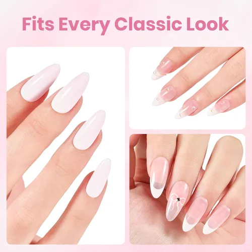 Miniatura 3 de Beetles - Kit de uñas de gel rosa sin HEMA de 0.3 onzas líquidas con luz UV, 5 piezas de esmalte de gel de burbujas rosa claro, kit de manicura