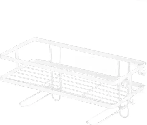 Miniatura 11 de Estante de baño organizador de baño de hierro grueso con diseño de montaje en pared, estante de baño impermeable sobre el inodoro, organizador