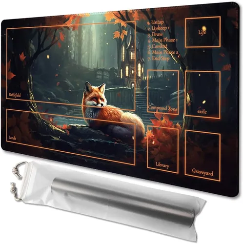 Miniatura 8 de MTG - Tapete de juego de tamaño 24 x 14 pulgadas, impresión antideslizante, ideal para entusiastas de los juegos de cartas, tapete de juego TCG