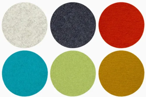 Miniatura 7 de Graf Lantz - Juego de 4 posavasos redondos de lana de merino Bierfilzl - Negro (círculos de 10 cm) - Absorbe el 30% del peso - Lana alemana