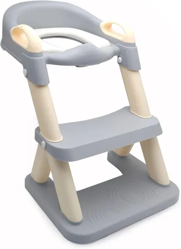 Miniatura 17 de Escalera de asiento de entrenamiento para niños pequeños, silla de inodoro con escalón más ancho, entrenador de baño para niños pequeños Azul