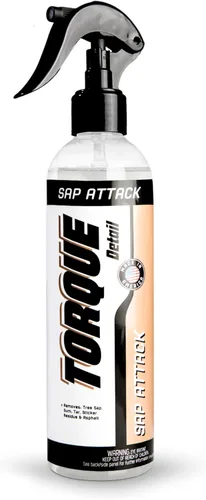 Torque Detail Sap Attack 8oz - Elimina la savia de árboles, alquitrán, goma, residuos de pegatinas y asfalto - Removedor de savia, alquitrán,