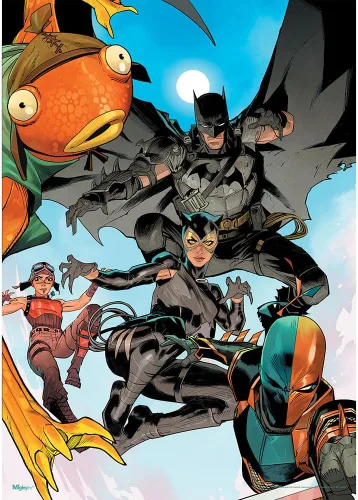 Miniatura 9 de MIGHTYPRINT DC Comics - Batman - Batman - Sunset City - Arte de pared duradero de 17 x 24 pulgadas, no hecho de papel, coleccionable con licencia