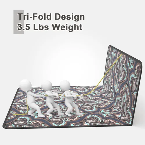 Miniatura 4 de Placoot Tapete para silla de oficina resistente para alfombras y suelos de madera dura, tapete decorativo de 48 x 36 pulgadas, tapete para silla