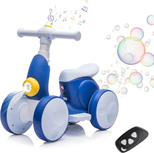 Bicicleta de equilibrio eléctrica 6V para bebés de 1 año, niños y niñas, juguetes para montar de 12 a 48 meses, bicicleta de equilibrio para niños