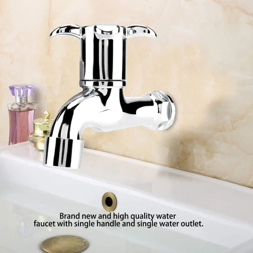 Miniatura 7 de Grifo de lavadora – Grifo de agua para lavabo con un solo mango de boquilla para fregaderos KItchen baño bañera (mango de 4 flores)