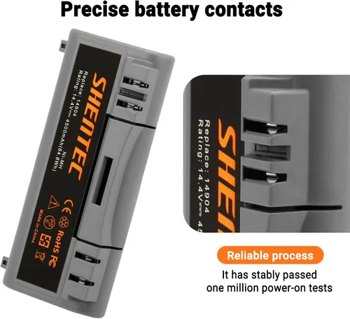 Miniatura 3 de Shentec Batería Ni-Mh de 4500mAh 14.4V compatible con 14904, compatible con iRobot Scooba Series 330 340 350 380 385 590 5800 5806 5900 5910 5920
