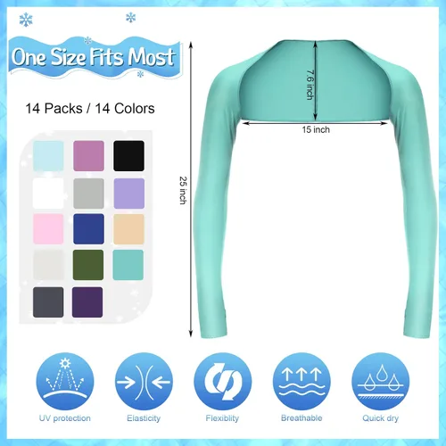 Miniatura 2 de Zhanmai 14 piezas para mujer chal de enfriamiento con agujero para los dedos chal de enfriamiento de golf chal de enfriamiento manga de brazo