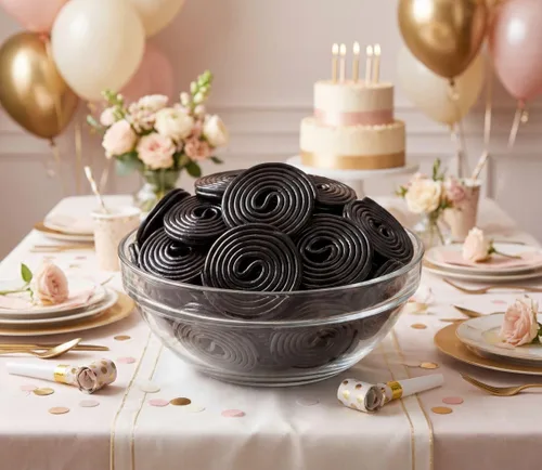 Miniatura 5 de Black Regaliz Wheels Candy Bolsa de 2 lb – Soft Chewy Classic Twists Bulk Retro Snack Treats. Aproximadamente 80 ruedas por bolsa