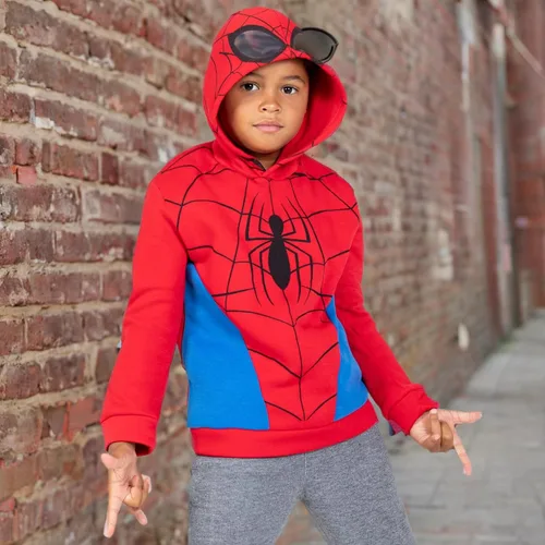 Miniatura 8 de Marvel Avengers Spiderman Boys Fleece Cosplay Pullover Hoodie Toddler to Big Kid