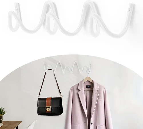 Miniatura 18 de Perchero de Pared con Montaje en Pared, Ganchos de Pared Creativos con Capacidad de 20KG, Fácil Instalación, Ganchos Multiusos para Abrigo, Negro