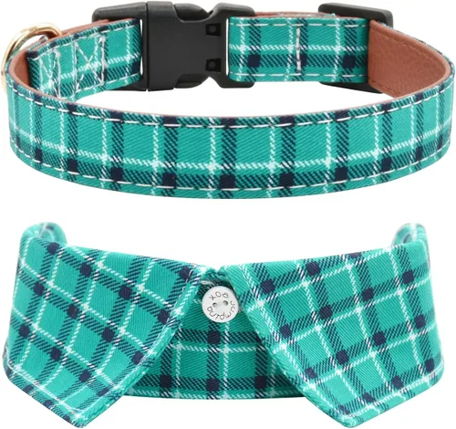 Miniatura 4 de Collar de algodón para perro con corbatín, cómodo y ajustable con bonito diseño de solapa, para mascotas pequeñas, medianas y grandes