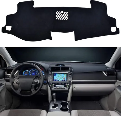 Miniatura 9 de SPEEDWOW Cubierta Alfombrilla para Tablero de Instrumentos Tapete Alfombra Compatible para Toyota Camry 2002-2006 Alfombrilla para Tablero Cubiertas