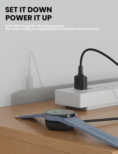 Miniatura 5 de Cargador para Samsung Galaxy Watch 7/Ultra/FE/6/6 Classic/5 Pro/5/4/4 Classic/3/Active 2/Active 3.3 pies USB Cable de carga de repuesto para Galaxy