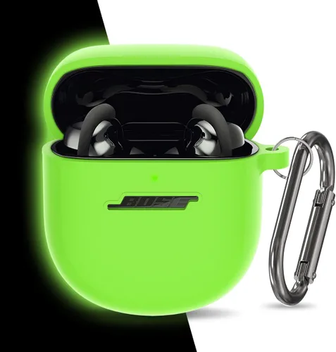 Miniatura 9 de Funda de silicona para auriculares Bose QuietComfort II (2022) y QuietComfort Ultra (2023), funda protectora a prueba de golpes con llavero para Azul