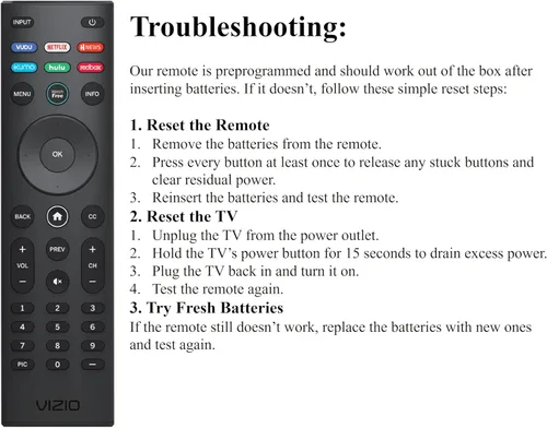 Miniatura 8 de VIZIO SmartCast - Control remoto universal – Reemplazo remoto inteligente para todos los televisores VIZIO – Control remoto infrarrojo requiere 2