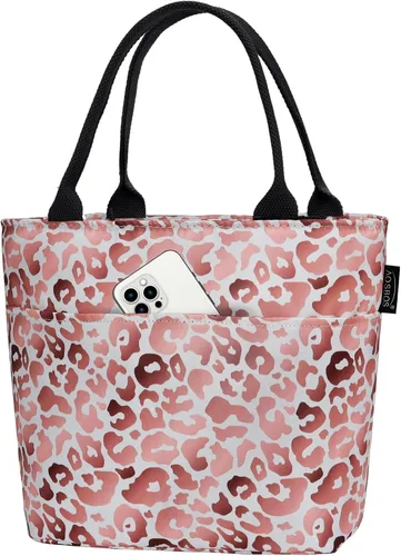Miniatura 11 de Aosbos - Bolsas de almuerzo grandes para mujer, lonchera aislada, bolsa de mano fría suave Aosbos, organizador de alimentos para adultos, soporte D.