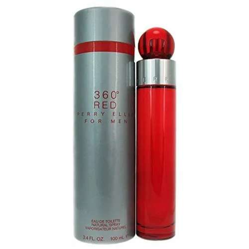 PERRY ELLIS 360 Rojo para hombres - espray de eau de toilette de 3.4 onzas