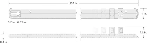 Miniatura 4 de TEKTON - Llave de tubo de 1/2 pulgada x riel de 33 cm con 10 clips (negro) OSR22210 Fabricado en EE. UU