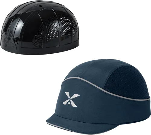 Miniatura 20 de TIHEEN Gorra de seguridad unisex, estilo gorra de béisbol con rayas reflectantes, ligera y transpirable, gorra de protección para la cabeza