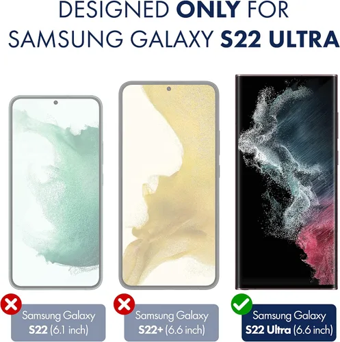 Miniatura 2 de ArmorSuit MilitaryShield - Protector de pantalla diseñado para Samsung Galaxy S22 Ultra de 6.8 pulgadas, compatible con fundas (versión 2022)