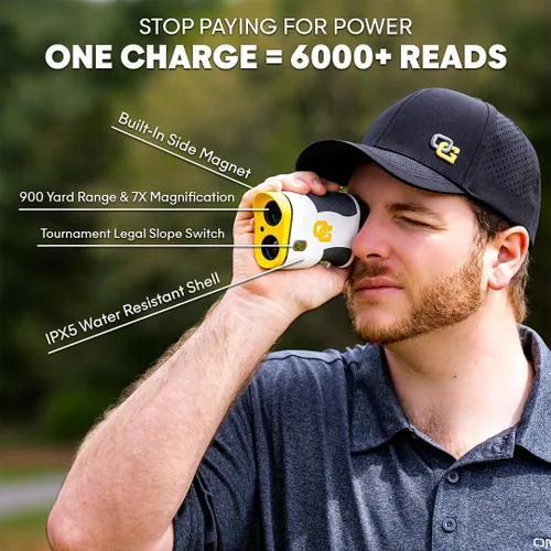 Miniatura 4 de OMADA GOLF Telémetro Atlas con pendiente Buscador de golf recargable Imán integrado y telémetro de golf resistente al agua