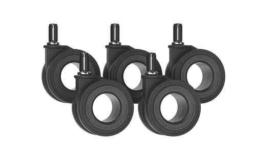 Miniatura 8 de Enso Hubless - Ruedas giratorias resistentes para silla de oficina, juego de 5, ruedas de repuesto de alta calidad de 2.756 in, rollo suave