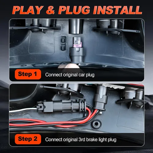 Miniatura 8 de SUPAREE Luz de freno de neumático de repuesto de 3 lados, luz LED de rueda de 400 PCS, tercera luz de freno Plug-N-Play que se ajusta para Jeep JL